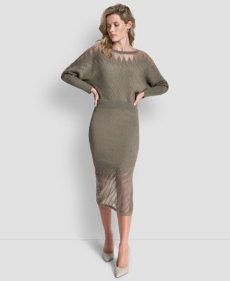 Women's Ribbed Midi Skirt