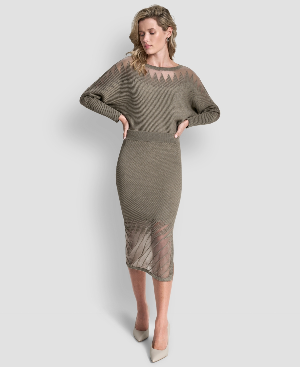 Dkny Women's Ribbed Midi Skirt