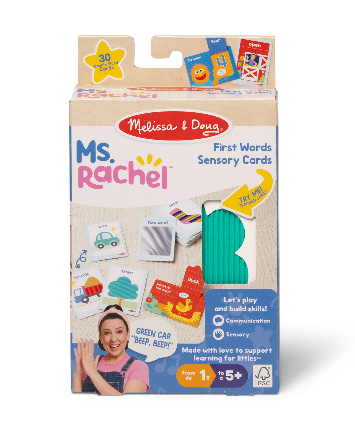Melissa & Doug Ms. Rachel 1st Words Flashcards in Display