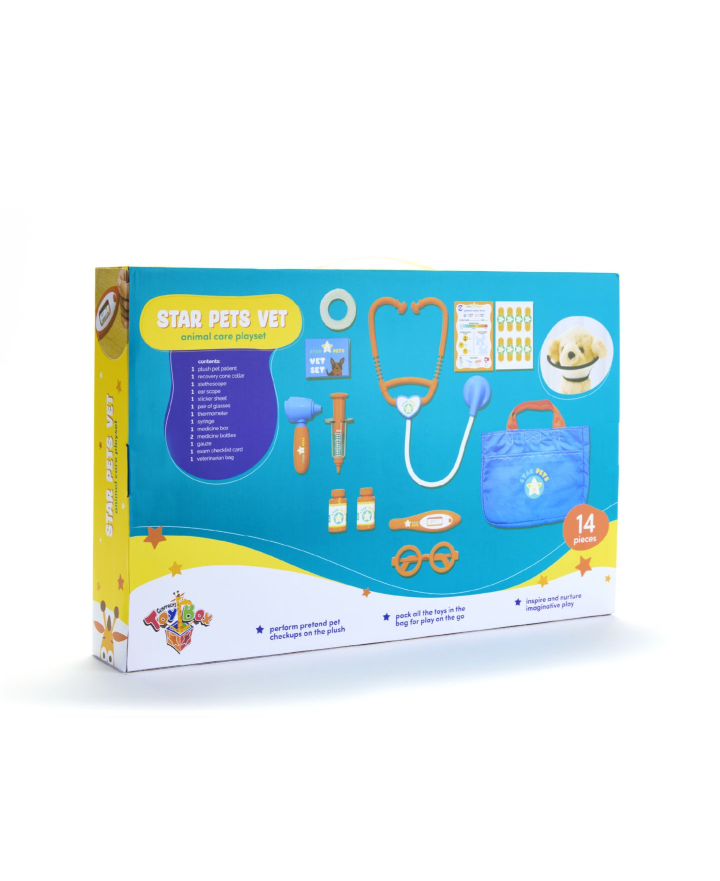 Детский игровой набор Geoffrey's Toy Box Star Pets Vet Animal Care 14-Piece Playset, Ages 6+ — фото 6