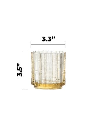 Mahalo Double Old-Fashioned Glasses, Set of 4