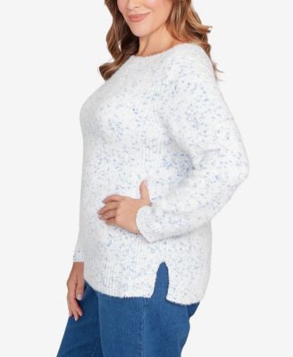 Plus Size Speckled Chenille Eyelash Sweater