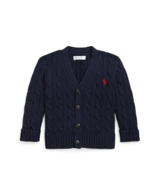 Baby Boys Cotton Cable-Knit Cardigan