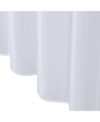 Hotel Collection XL White Fabric Shower Curtain With Magnetic Hem