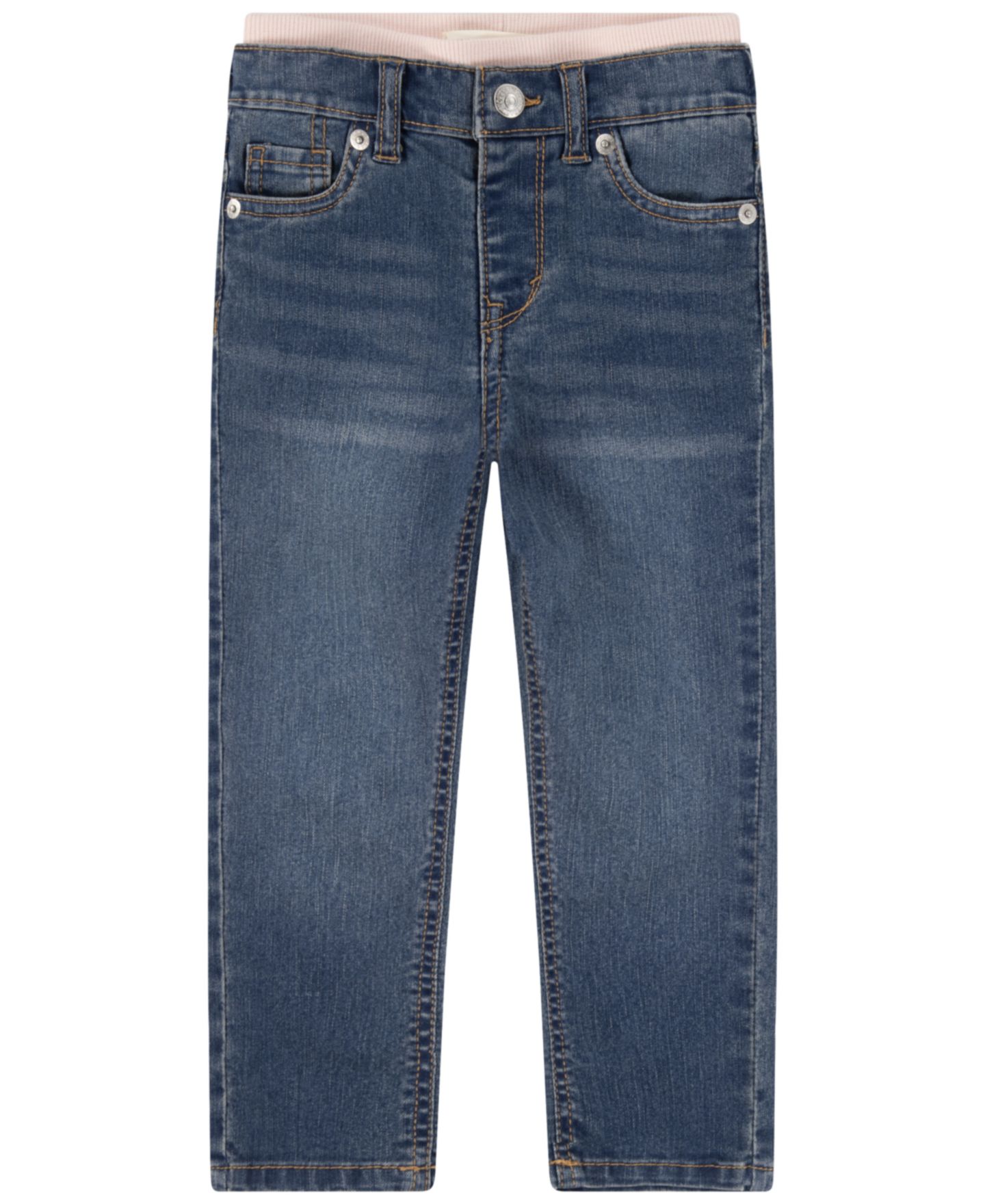 Джинсы Levi's Brandi Slim-Leg Jeans для девочек-малышей, цвет: Тёмный синий — фото 4