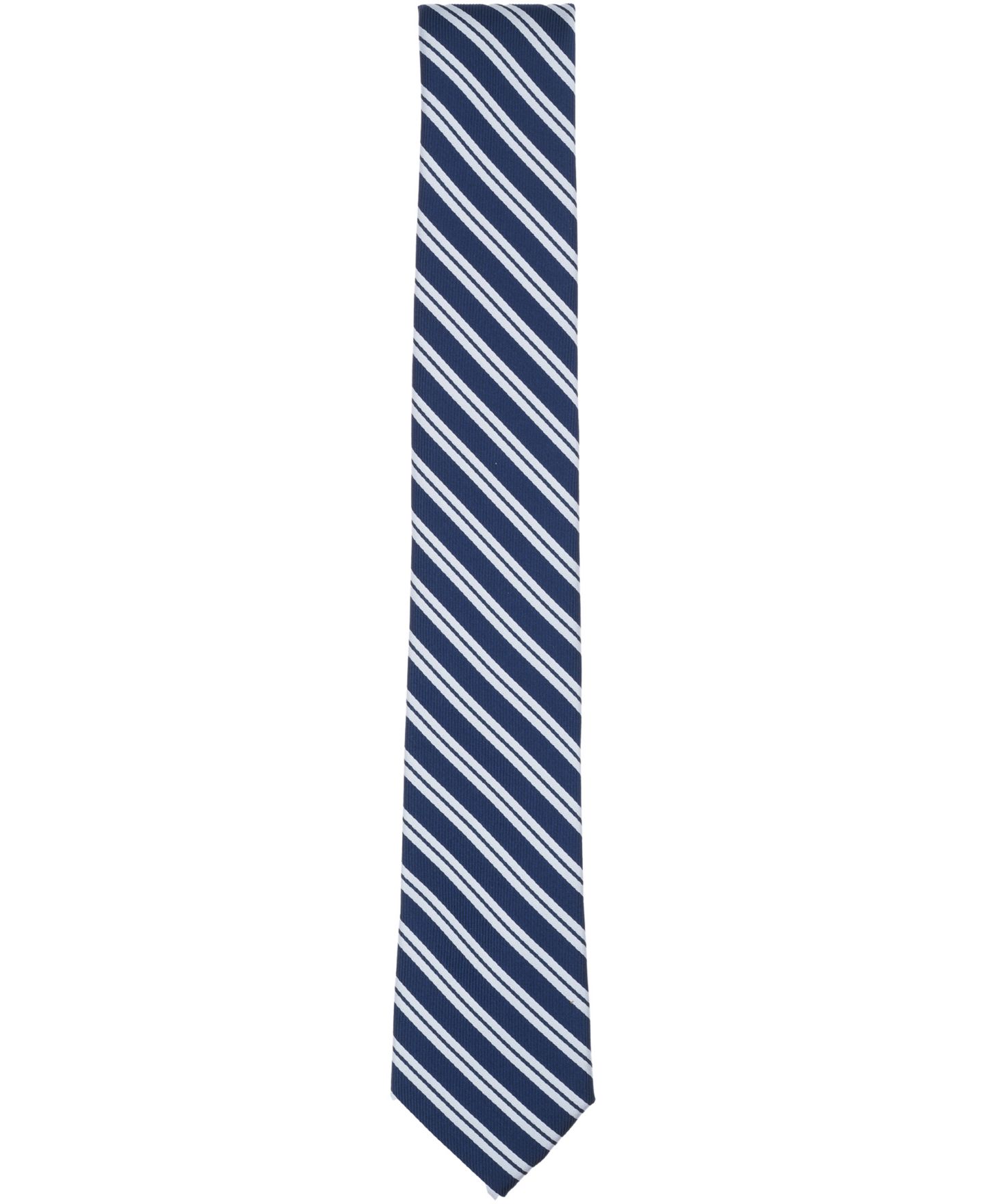 Мужской галстук Bar III Varsity Stripe Tie, цвет: Тёмно-синий — фото 2