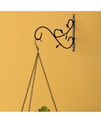 Decorative Metal Wall Mounted Hook for Hanging Plants, Bracket Hanger Flower Pot Holder, 2 Pack