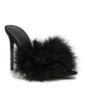 Women's Ashbey Feather Stiletto Dress Mules