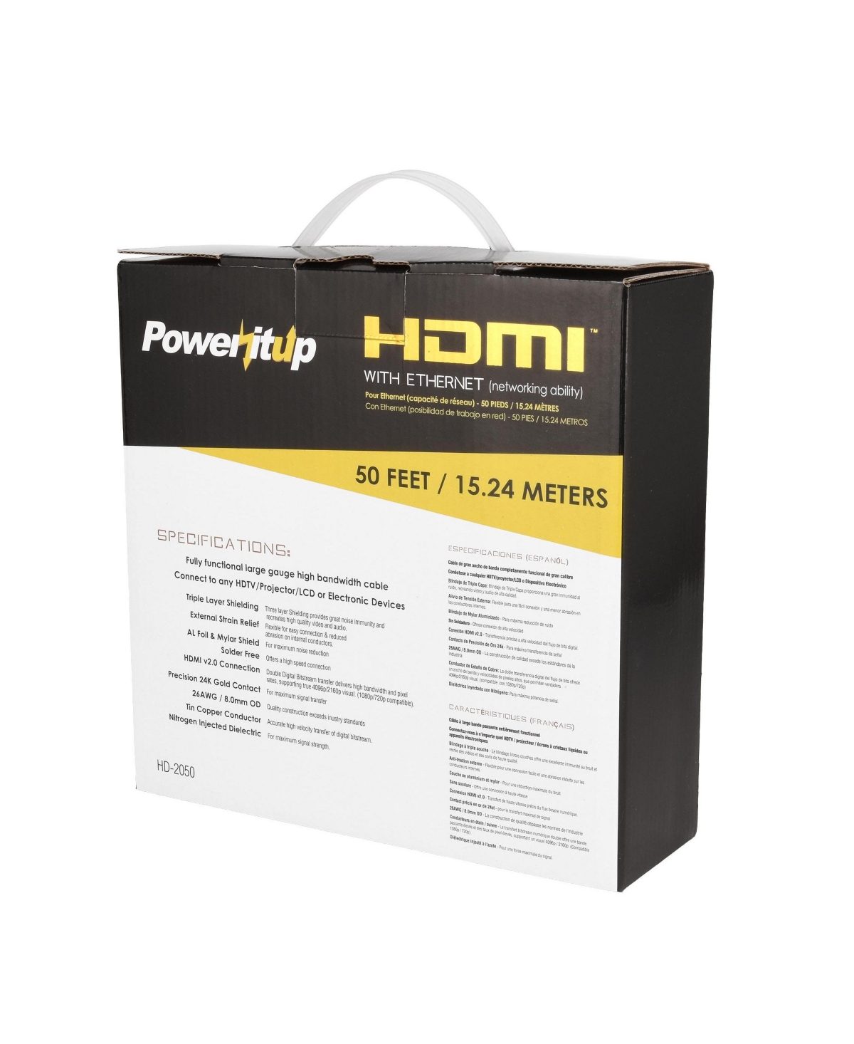 Power It Up 50 ft. Hdmi v2.0 Cable with Ethernet