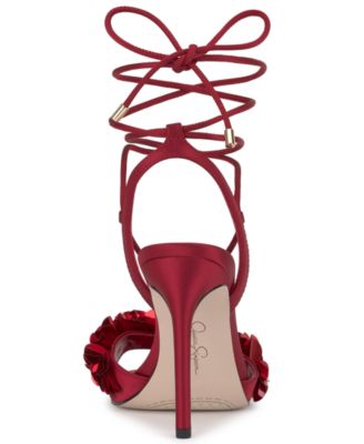 Women's Oveny Sequin Ankle Wrap Dress Sandals