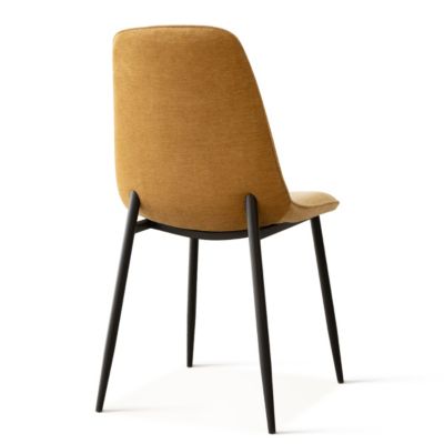 5 Piece Set 39.4 Inch Round MDF Table Boucle Fabric Chairs Starburst Metal Base Curved Back Dining Room Set