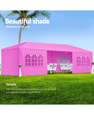 10x30' Wedding Party Canopy Tent Gazebo w/ 8 Sidewalls - Pink