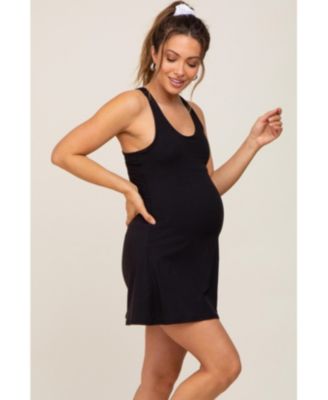 Maternity Grey Tennis Racerback Romper Dress
