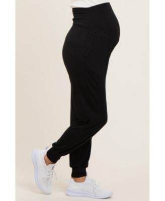 Maternity Black Soft Knit Joggers