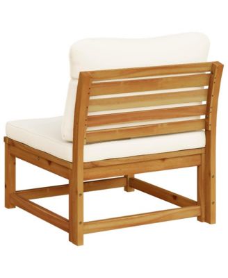 Garden Sofa Acacia wood color, Cream white