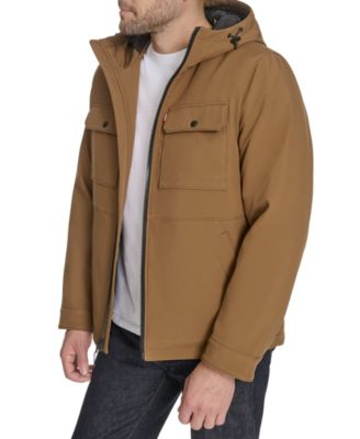 Men's Rib Stop Softshell with Hood Jacket 