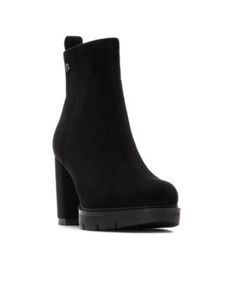 Women's Suede Heeled Dress Booties By XTI