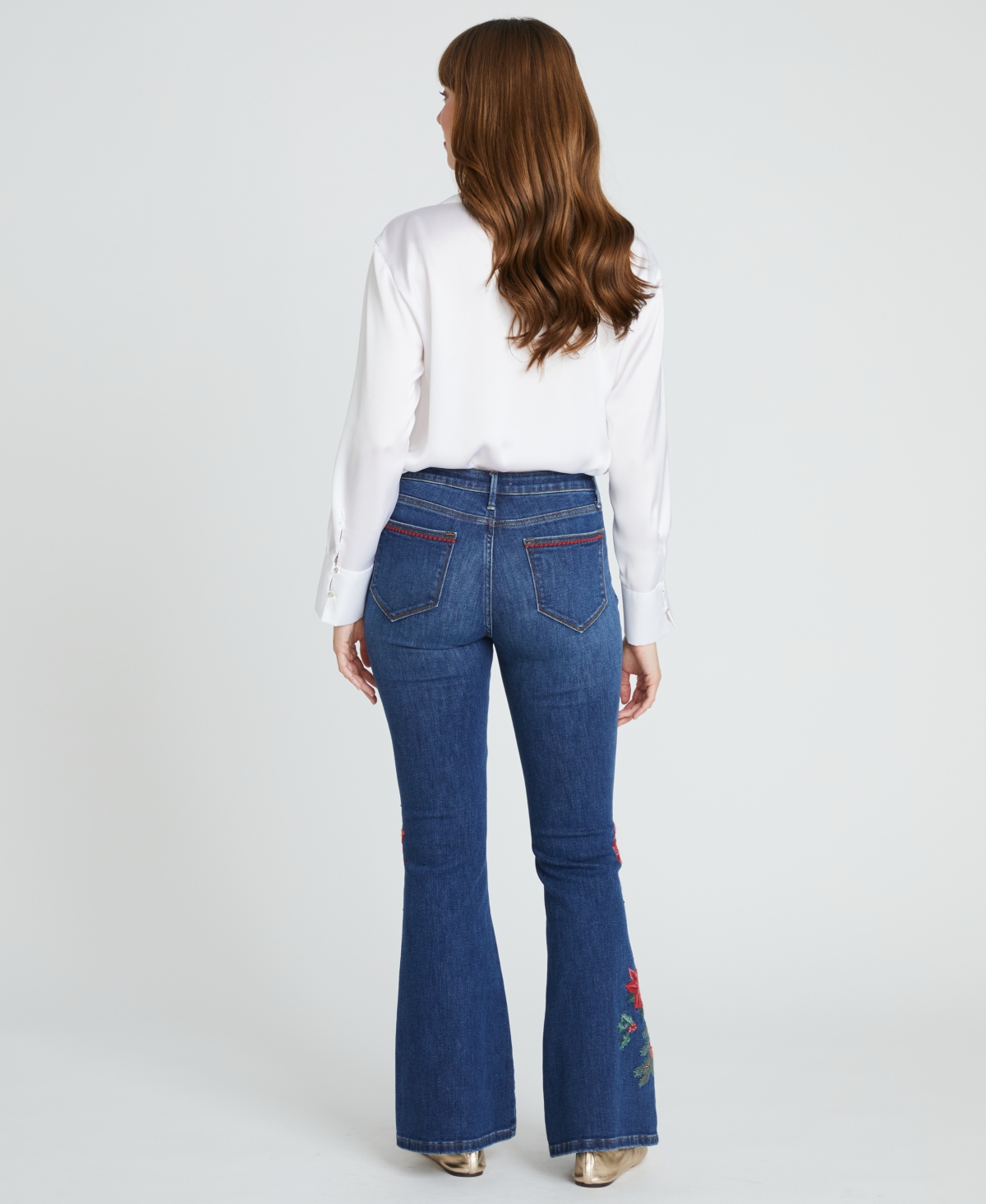 Driftwood Women's Farrah X Happy Holly Flare Jeans In White