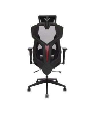 Gaming Chair With Lumbar Support, With Wheels for Computer/Desk/Office - Red