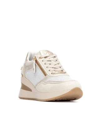 Women's Side Zipper Wedge Sneakers By XTI