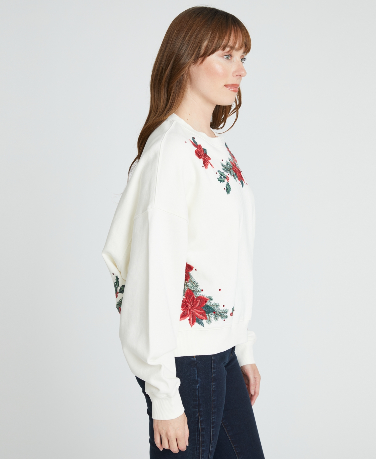 Driftwood Women's Teddy X Happy Holly Crew Neck Sweatshirt