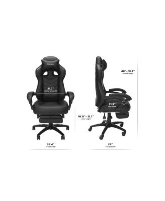 Gaming Chairs For Adults With Headrest Pillow - Black