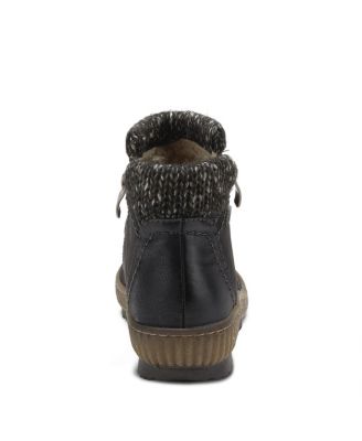 CLEORA Water Resistant Dual-Zip Bootie with Faux Shearling Lining