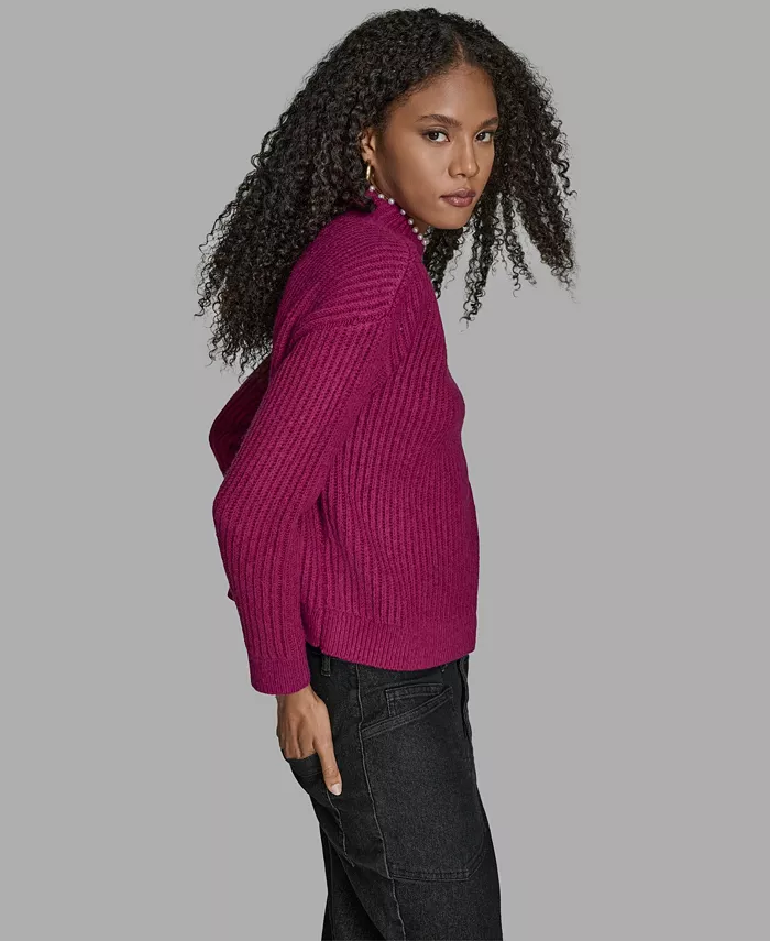 Women's Long Sleeve Mock Neck Sweater - thumbnail 2