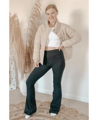 Maternity Black Flared Leggings