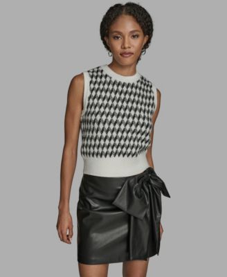 Women's Diamond Crewneck Sweater Vest