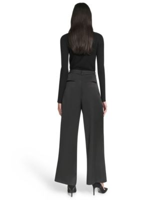 Women's Mid Rise Pleated Trousers