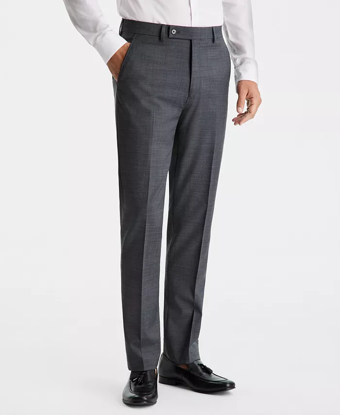 Men's Slim-Fit Wool-Blend Stretch Suit Pants - thumbnail 2
