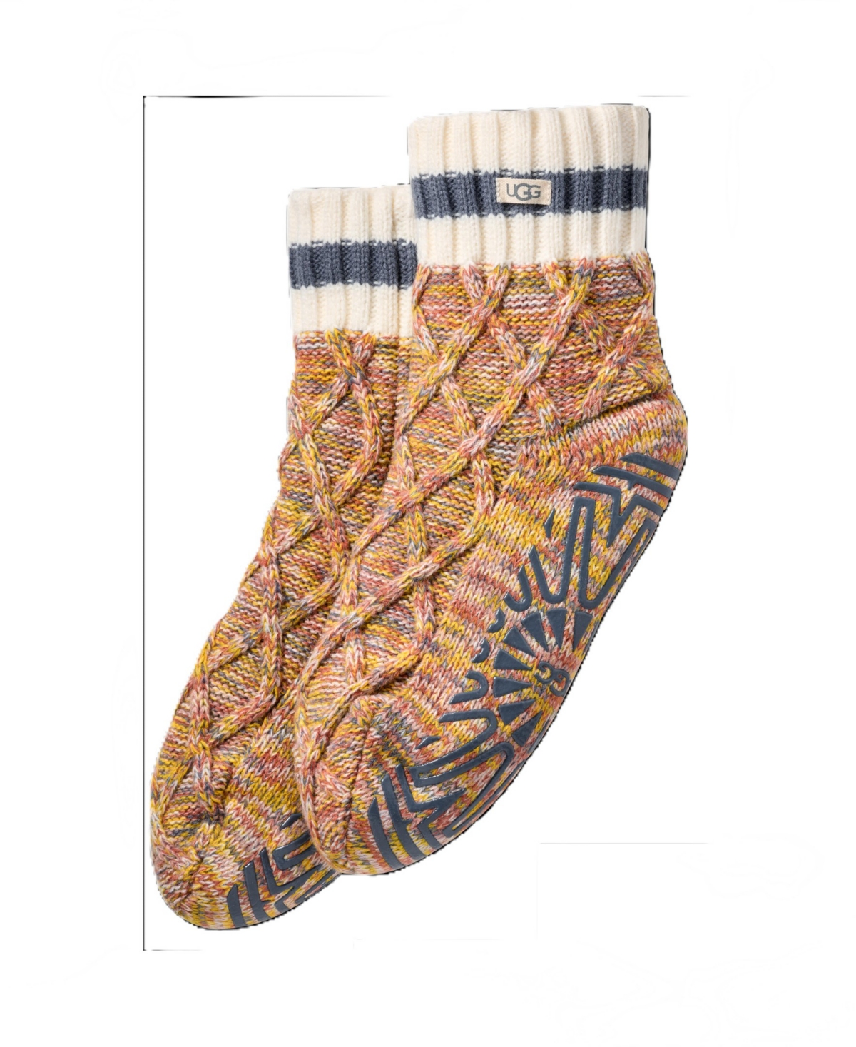Ugg Women's Quarter Ii Cable Knit Lined Socks In Multi