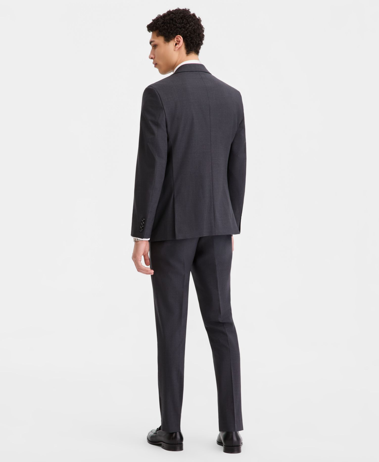 Men's Slim-Fit Solid Wool Suit Separates