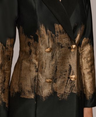 Women's Long Sleeve Jacquard Coat Dress