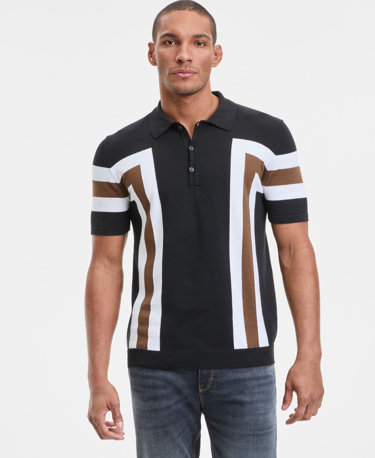 Мужская рубашка поло Spolo с цветными вставками