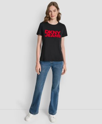 Women's Flocked Logo Crewneck T-Shirt