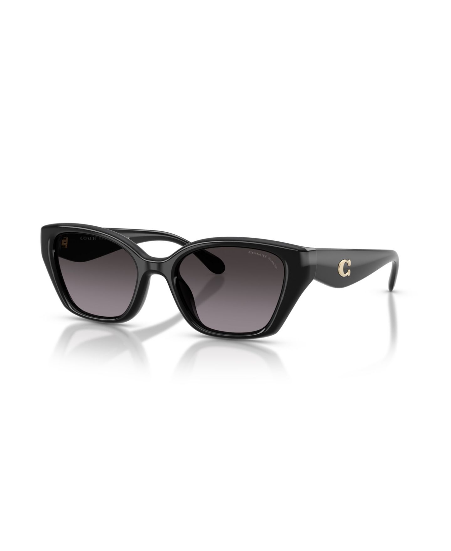 Женские солнцезащитные очки COACH Polarized Sunglasses, CBY91, цвет: Чёрный — фото 1