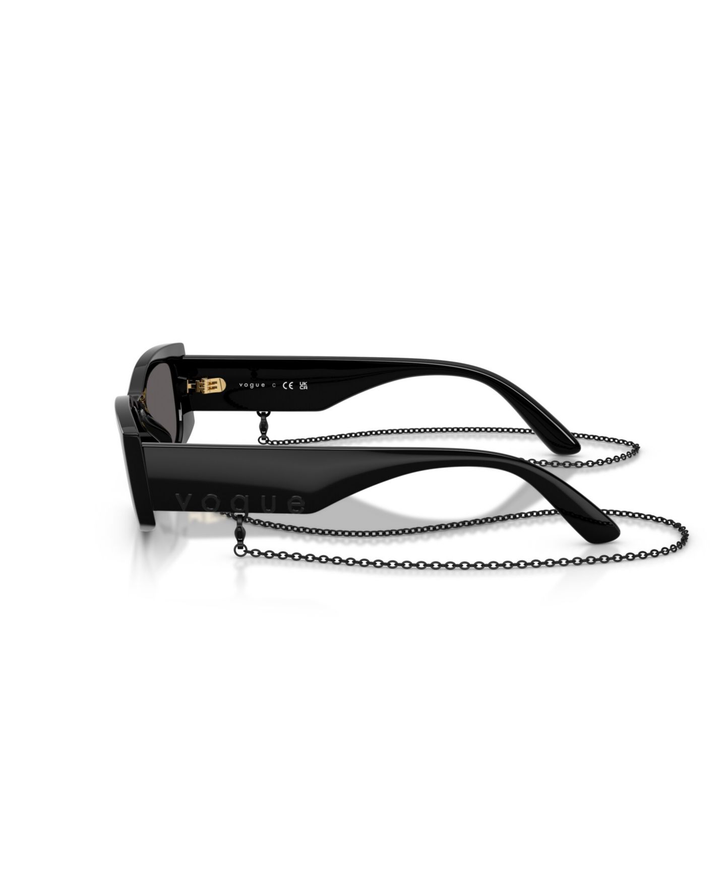 Женские солнцезащитные очки Vogue Eyewear Rectangle Sunglasses, VO5655SU, цвет: Чёрный — фото 3