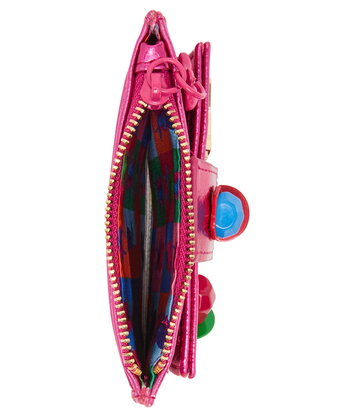 Betsey Johnson Thru Lick Thin Bifold Mini Wallet In Pink