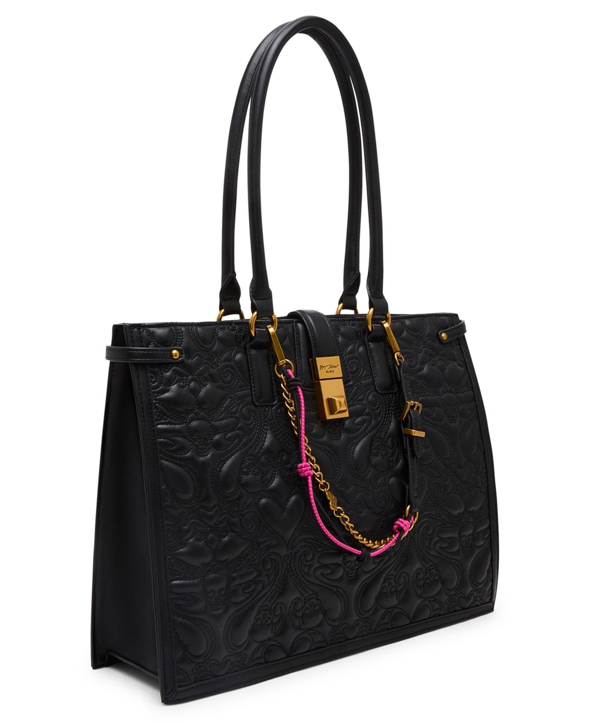 Betsey Johnson Quilted Medium Tote Bag In Black