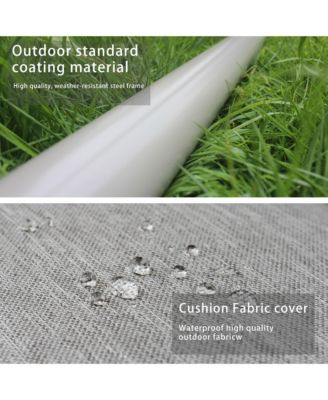 67 Inch 3-Seat Convertible Patio Swing with Adjustable Canopy and Plush Cushions