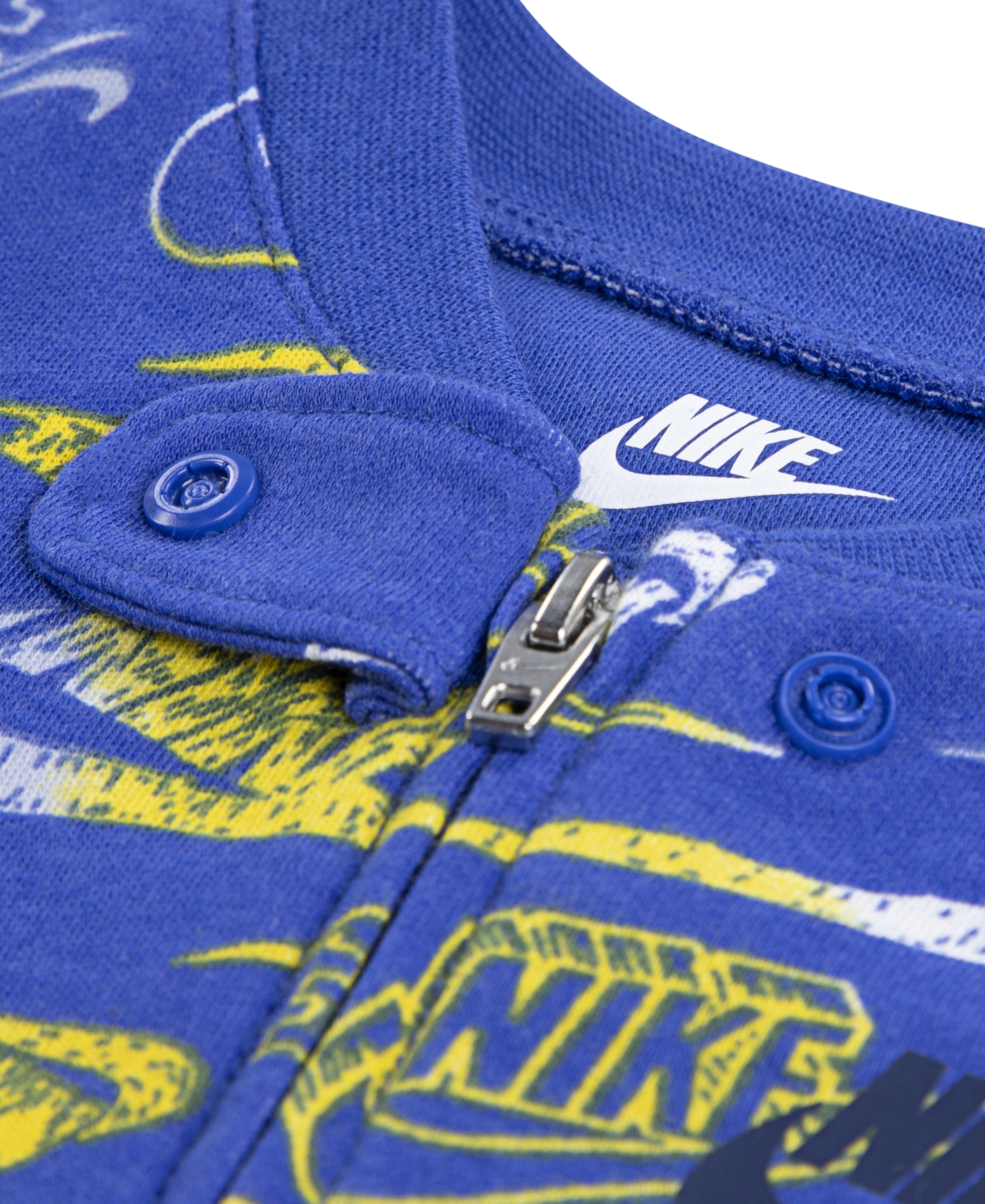 Nike Baby Girls Or Boys Printed Footed Coverall In Blue