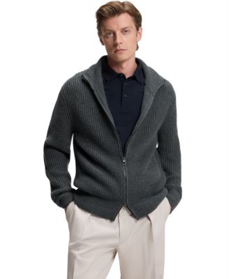 BOSS by Hugo Boss - Men's BECKHAM x BOSS Wool Cashmere Zip-Up Cardigan