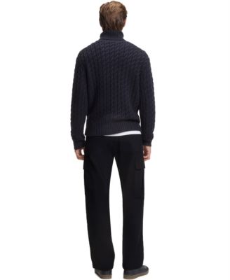 Men's BECKHAM x BOSS Micro-Patterned Cotton Cargo Pants
