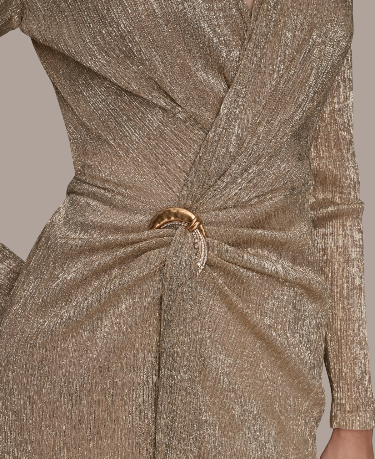Donna Karan New York Women's V-Neck Draped Gown