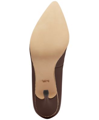 Samantha Signature Pointed-Toe Leather Pumps