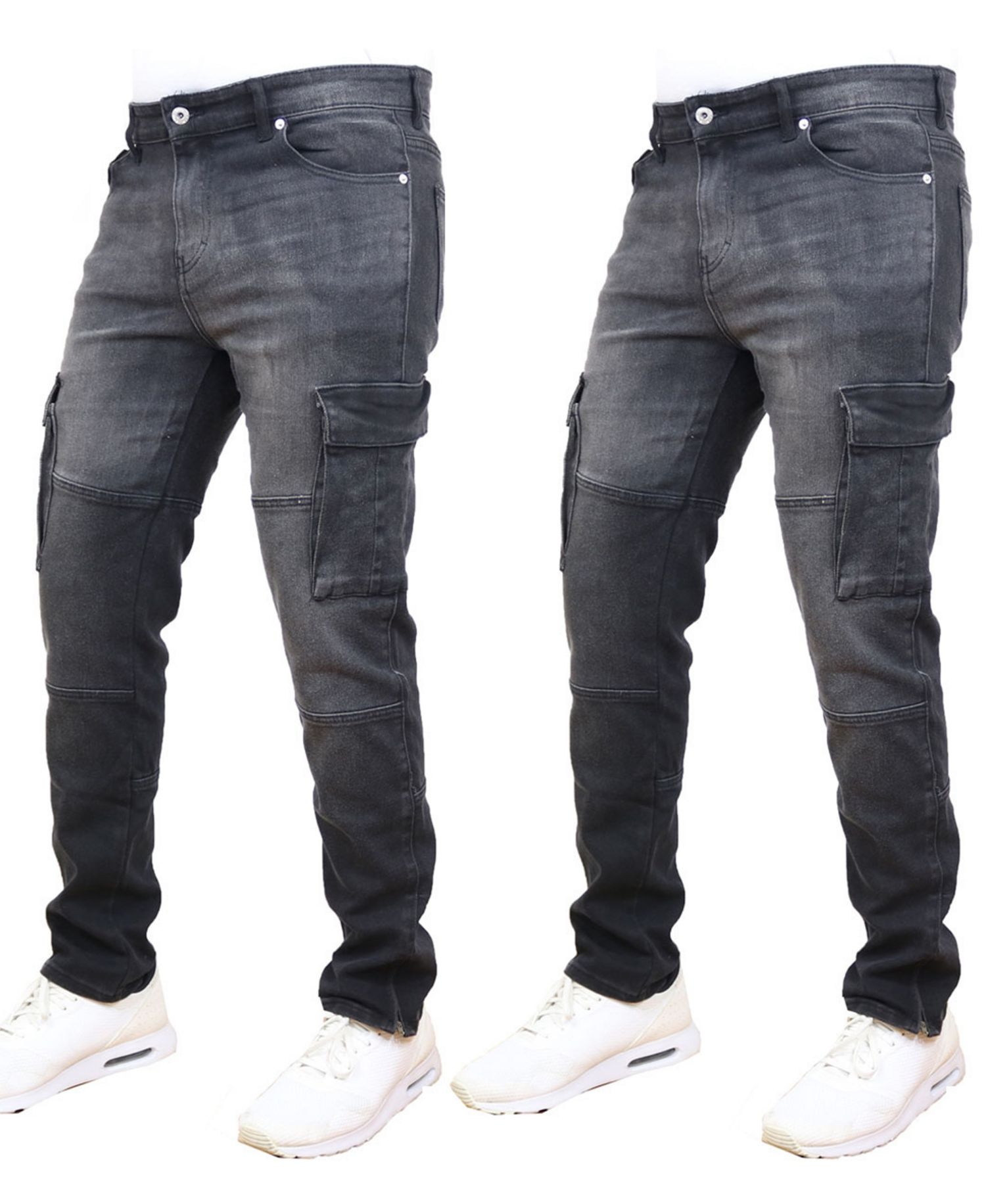 Men's 2-Pack Stretch Cargo Pocket Jeans