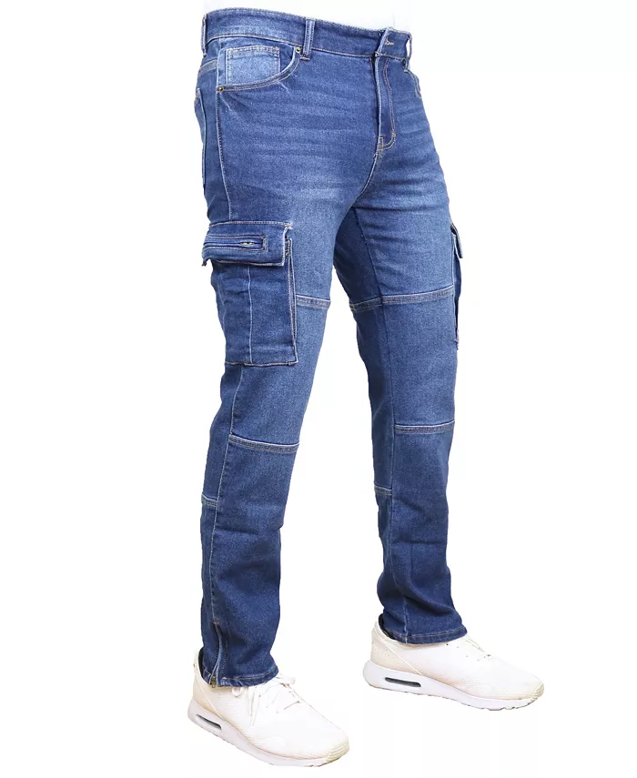 Men's Stretch Cargo Pocket Jeans - thumbnail 4