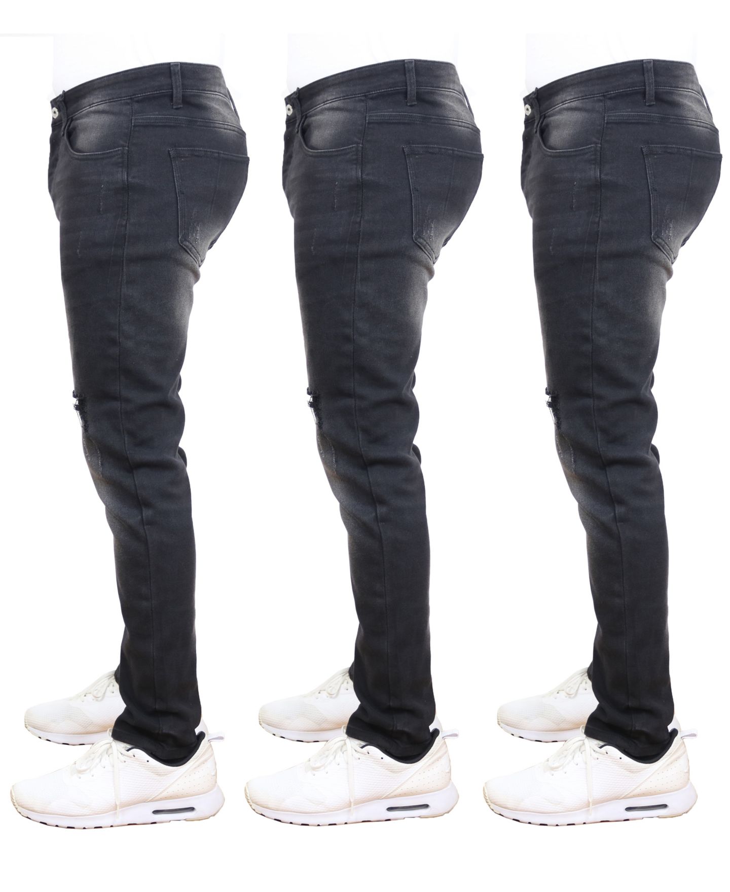 Мужские джинсы Blue Ice 3-Pack Stretch Ripped, цвет: Чёрный — фото 3